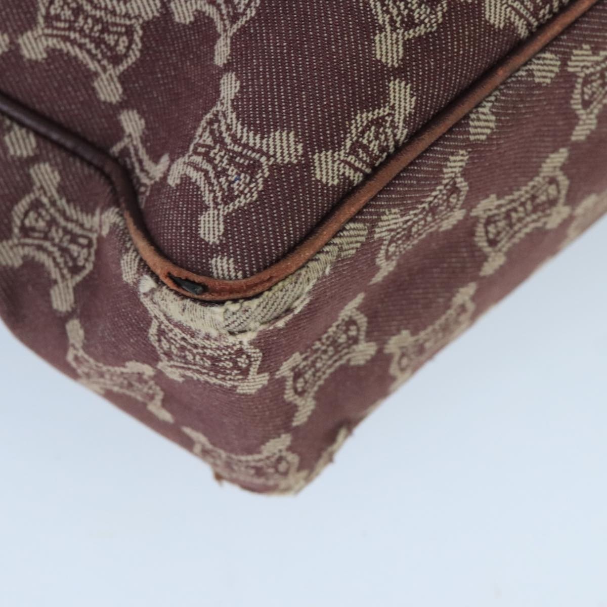 CELINE Paris Macadam Canvas Shoulder Bag Bordeaux - 16