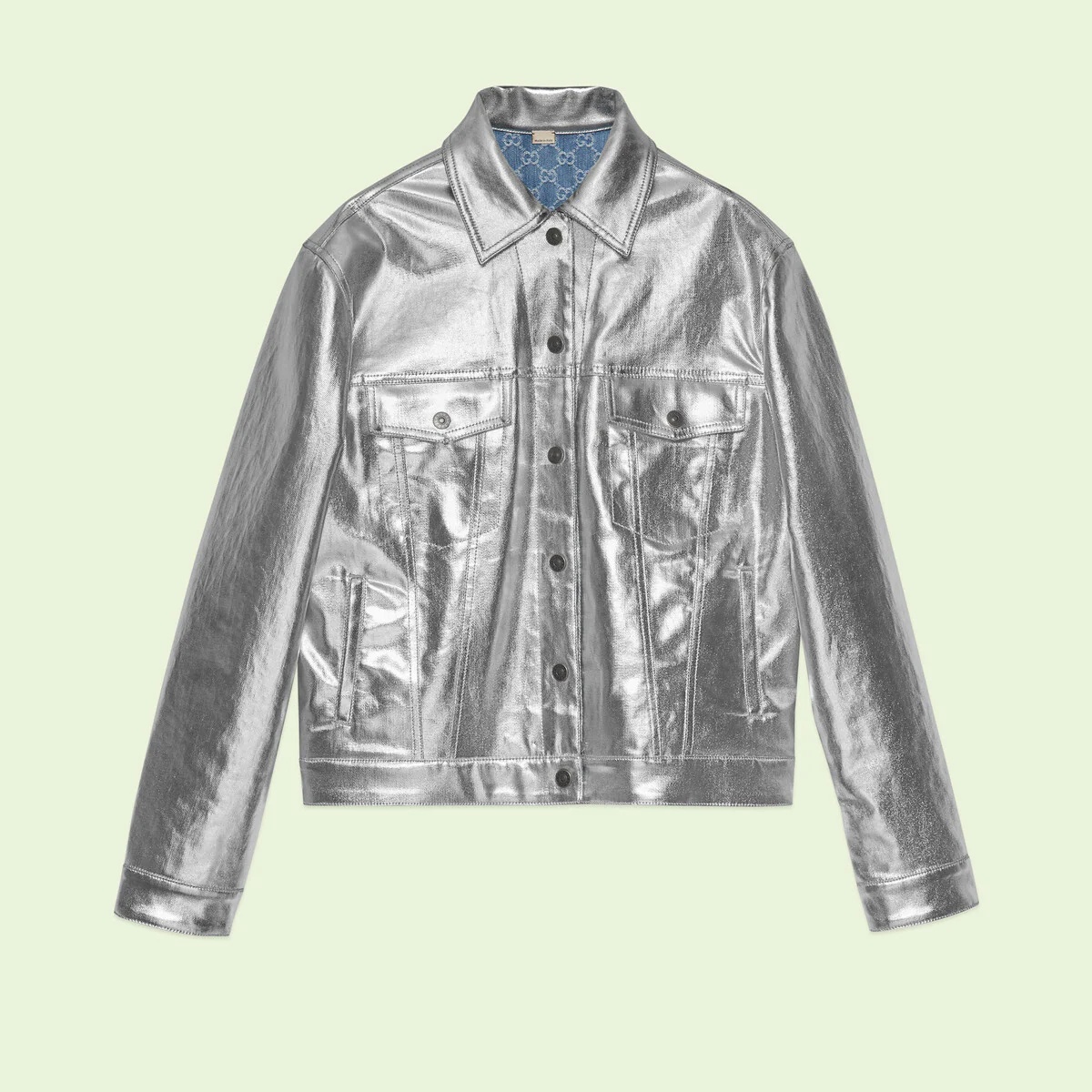 Reversible GG metallic denim jacket - 1