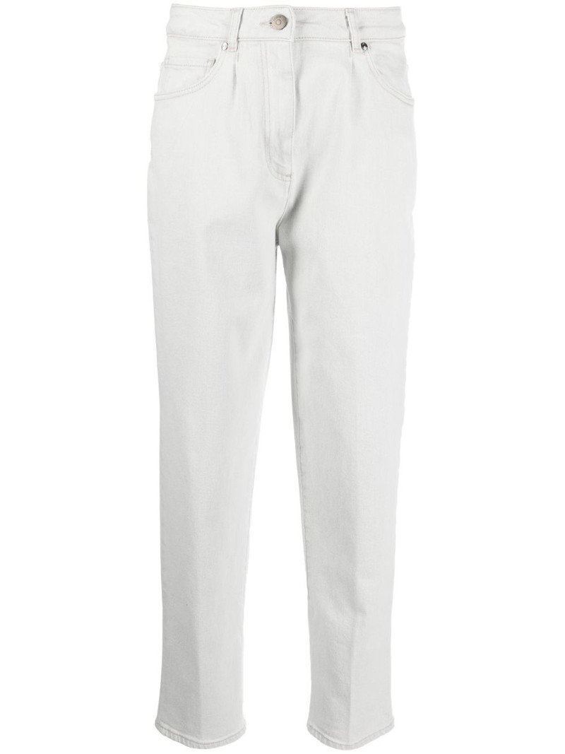 light-wash tapered-leg jeans 1