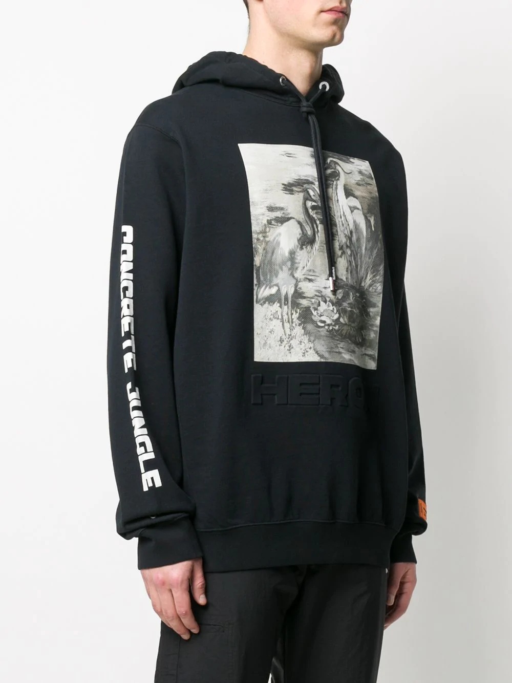 Heron print hoodie - 3