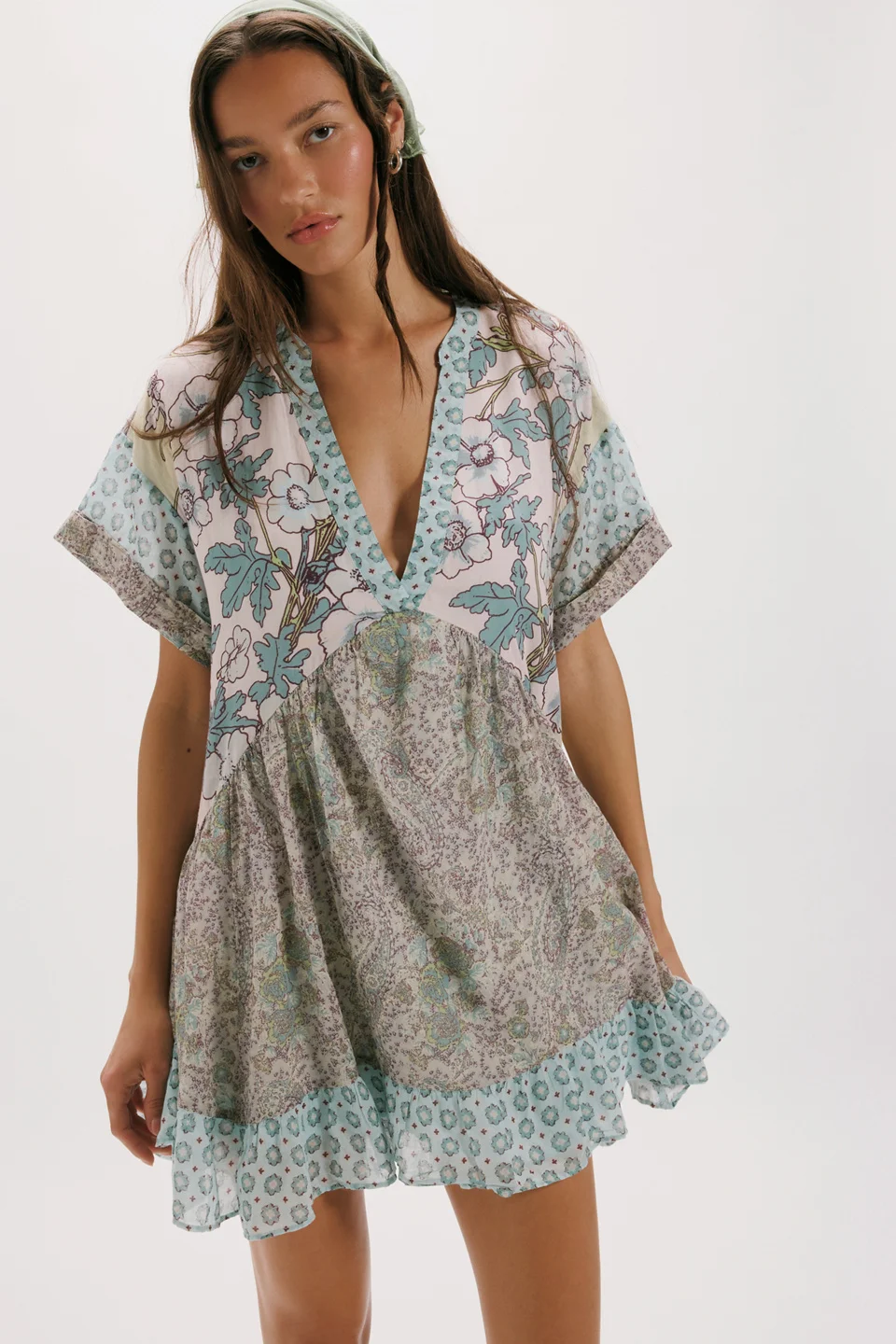 Agnes Printed Mini Dress - 1