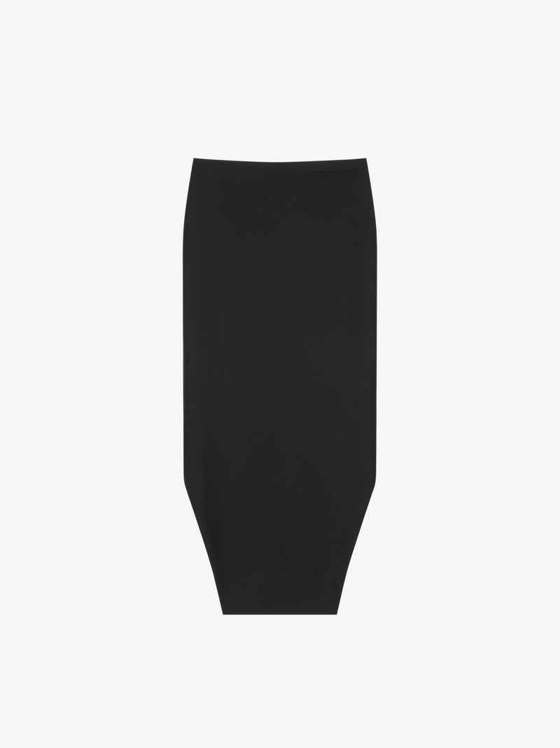 ASYMMETRIC SKIRT IN WOOL AND MOHAIR - 1