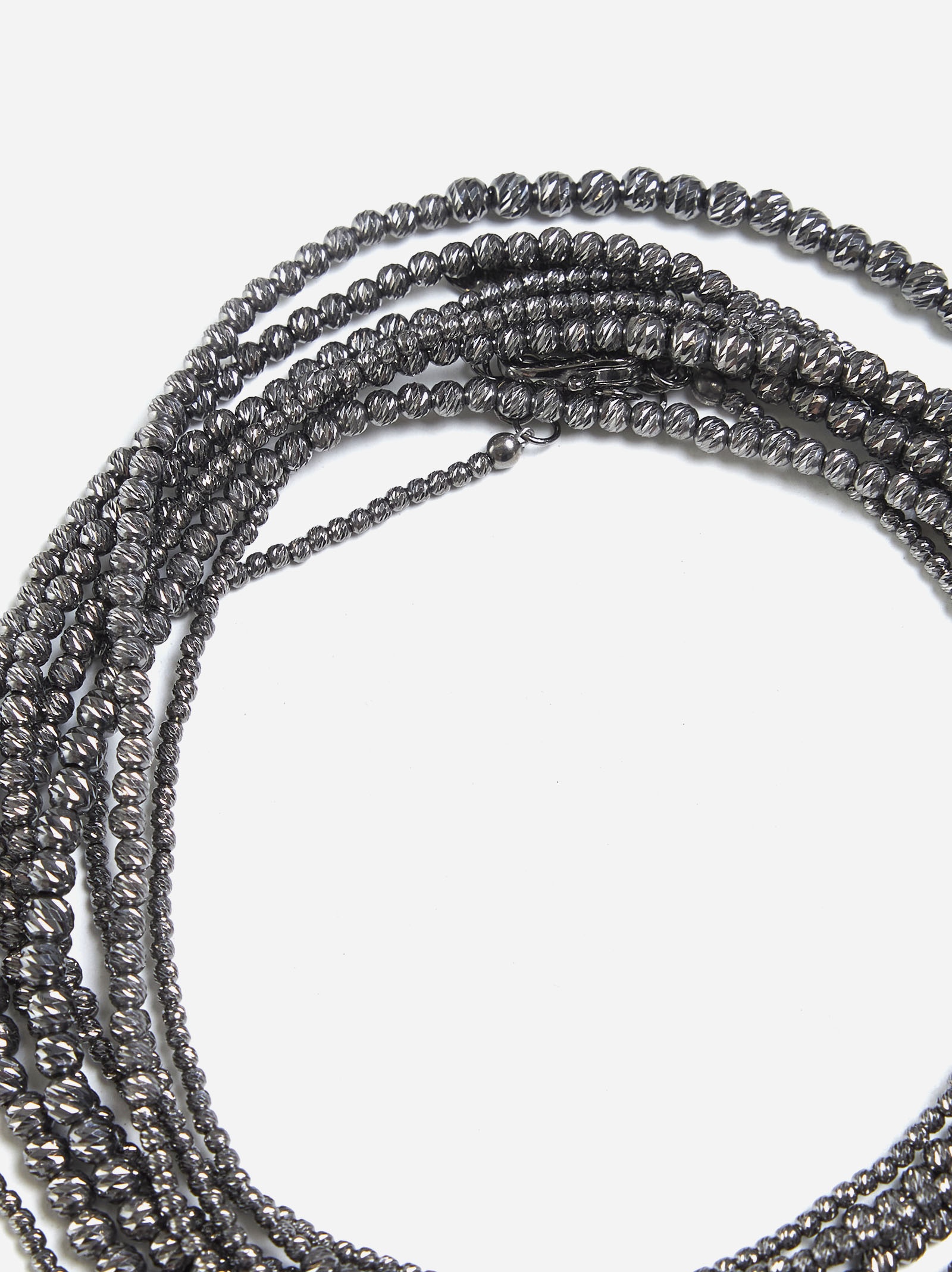Brunello Cucinelli Grey 925 silver beaded bracelet