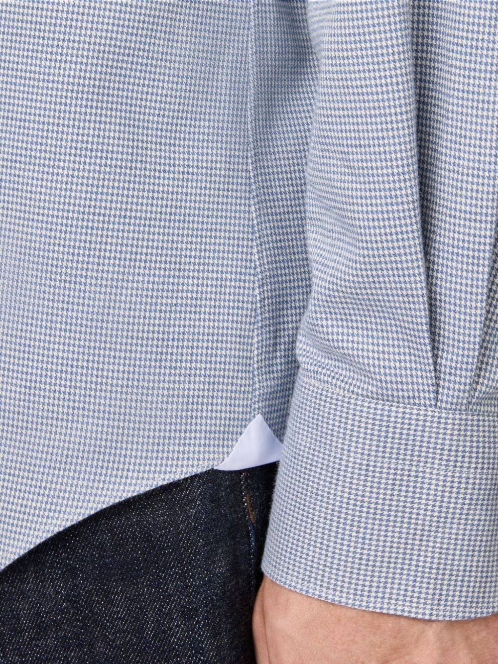 houndstooth long-sleeved shirt - 5