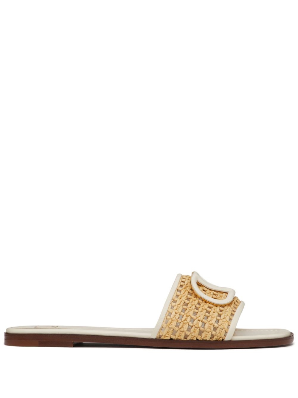 VLogo Signature 80mm raffia sandals - 1