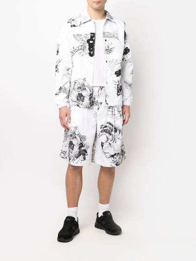 Comme des Garçons SHIRT x Christian Marclay wide-leg shorts outlook