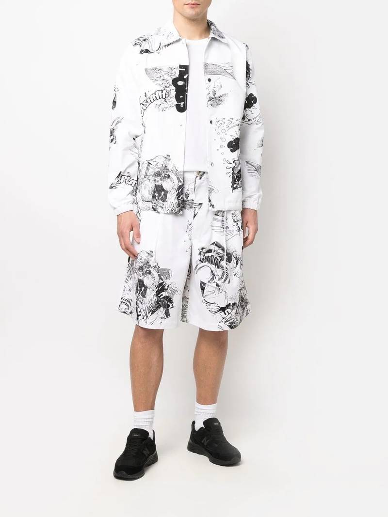 Comme des Garçons SHIRT x Christian Marclay wide-leg shorts outlook