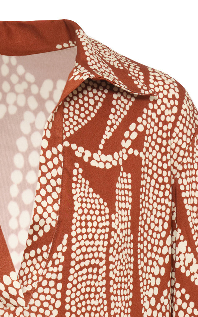 French Press Printed Shirt orange - 7