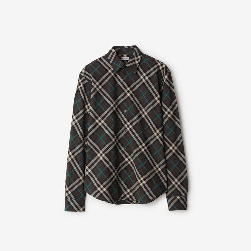 Check Wool Blend Shirt - 1