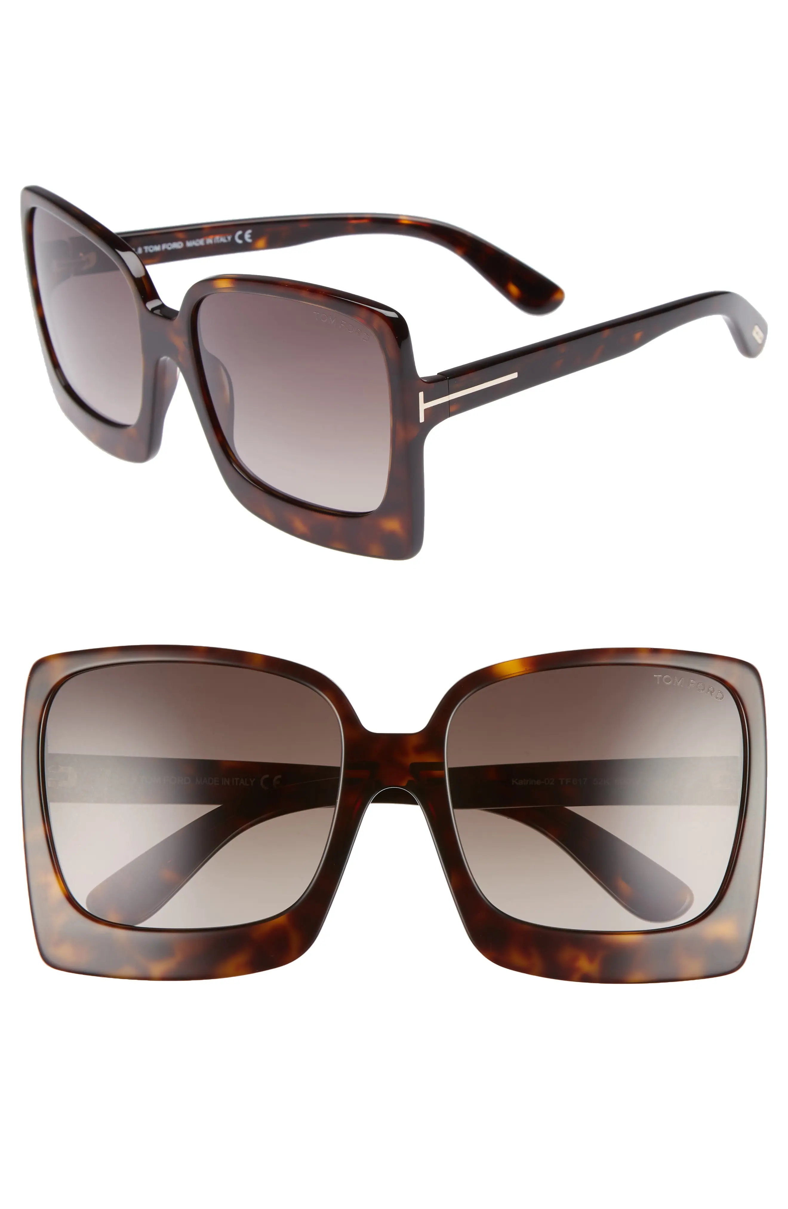 Katrine 60mm Sunglasses in Dark Havana/Gradient Roviex - 1