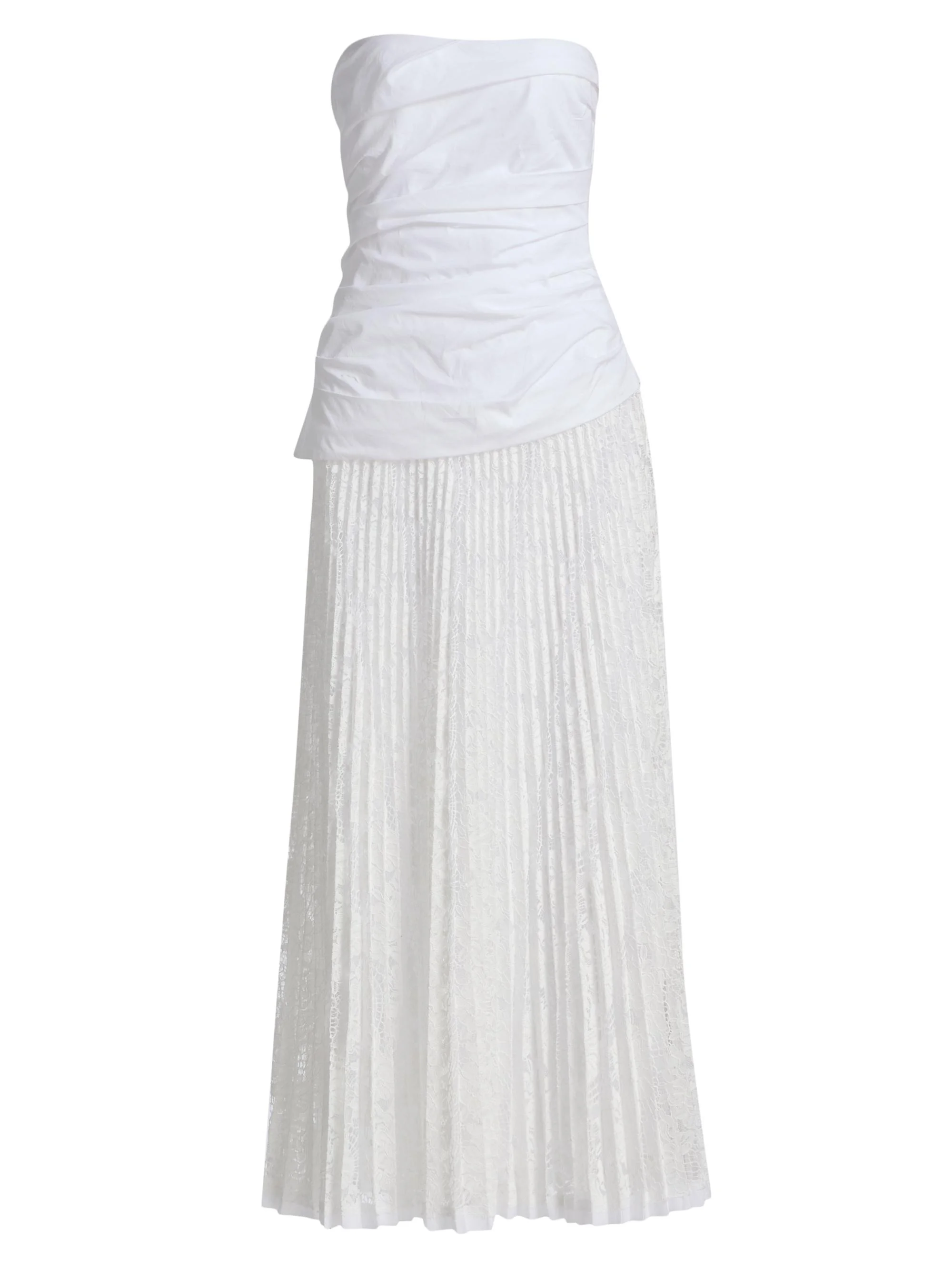 Women's Annalise Lace Strapless Midi-Dress - Ivory - 1
