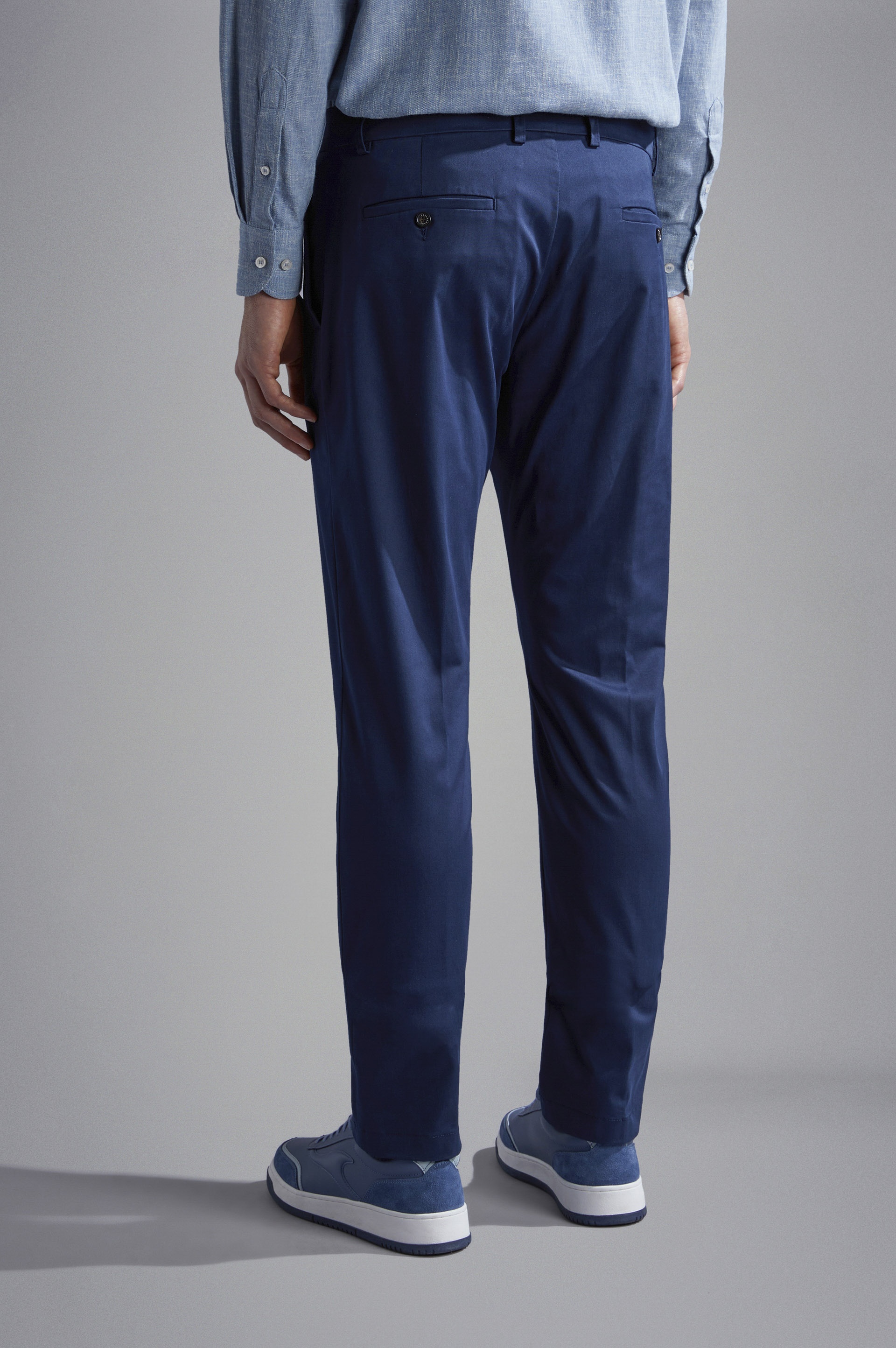 COTTON STRETCH CHINO TROUSERS - 3