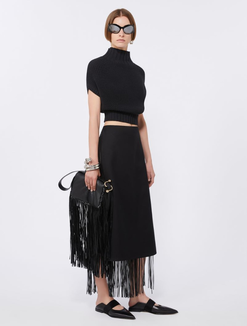 Sportmax Fringed skirt outlook
