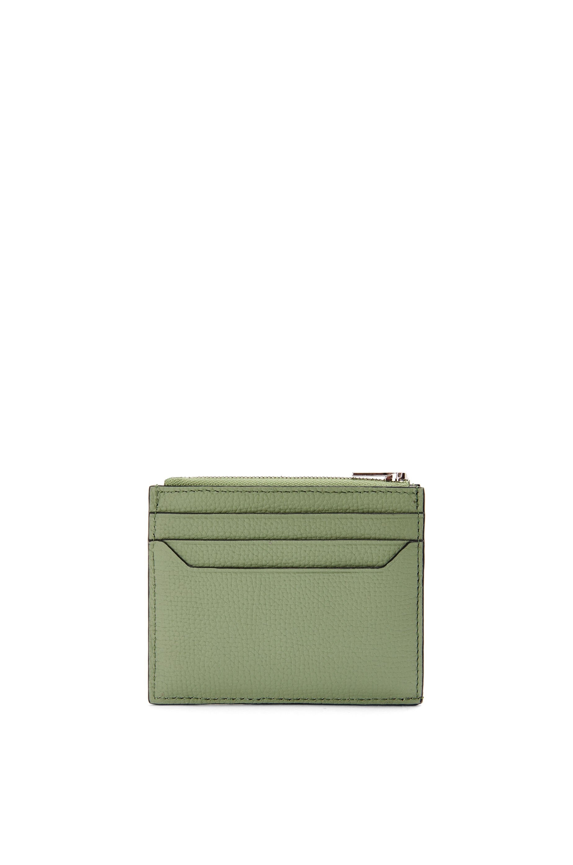Anagram square zip cardholder in pebble grain calfskin - 2