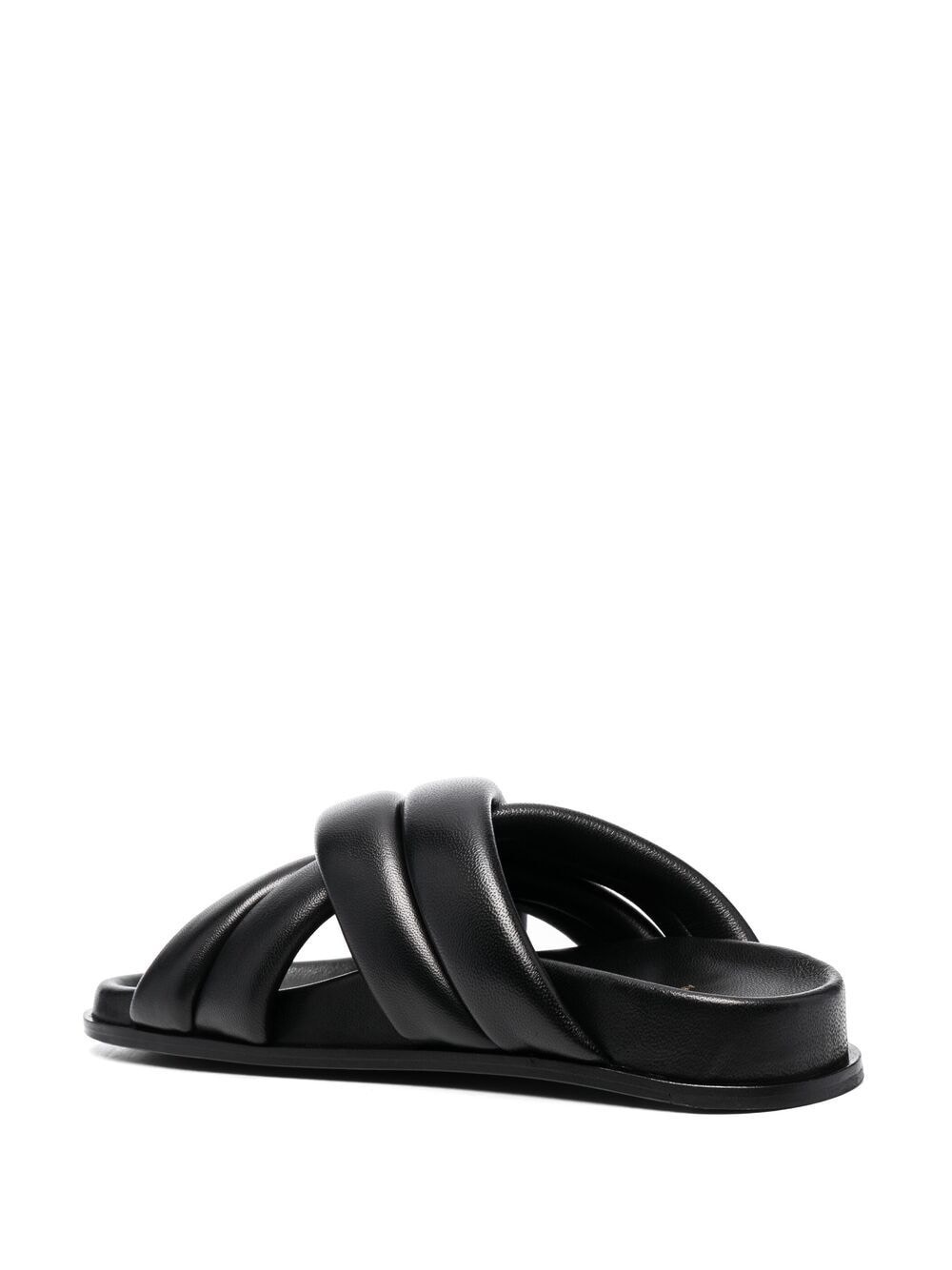 Lizzie leather cross-strap slides - 3