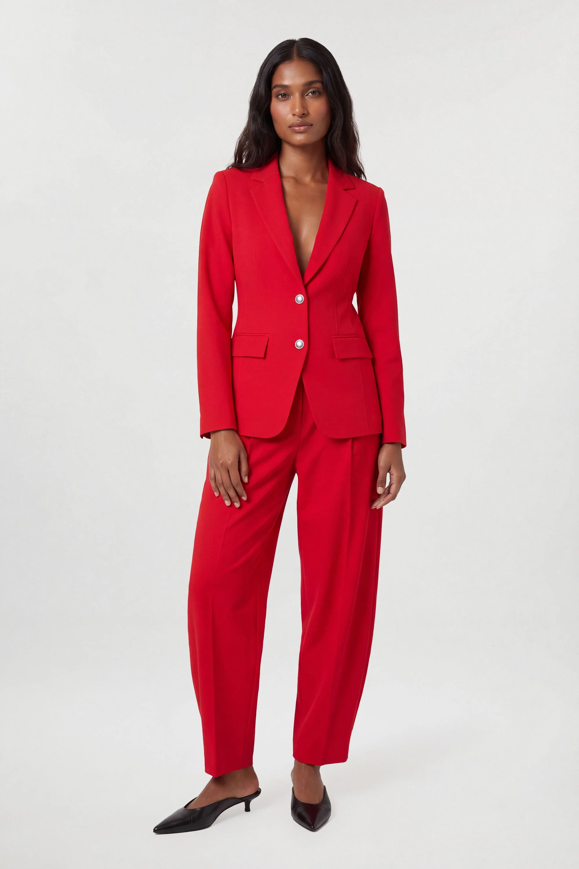 Polished Compact Rounded Tailored Trouser - 1