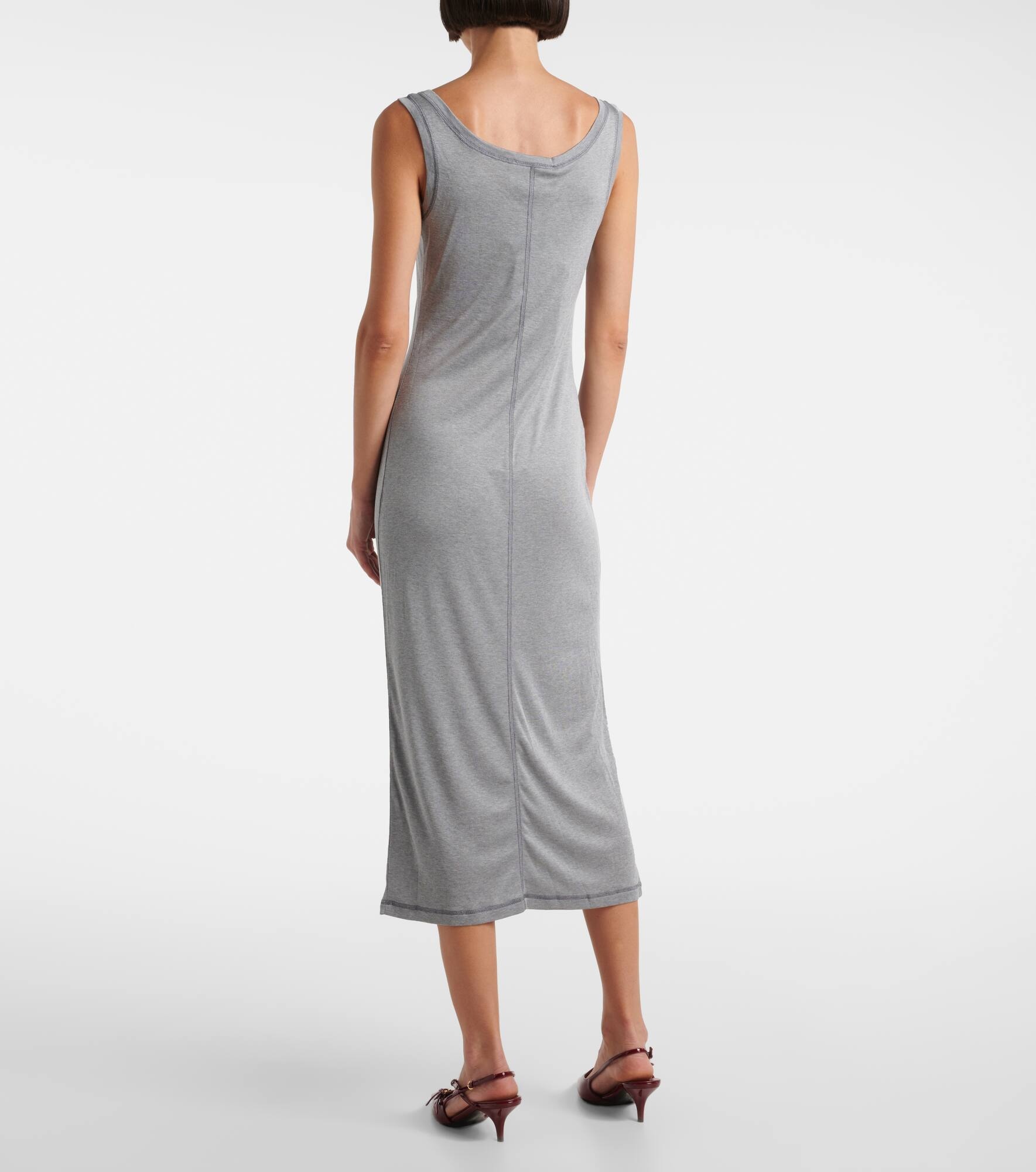 Knitted silk midi dress - 3