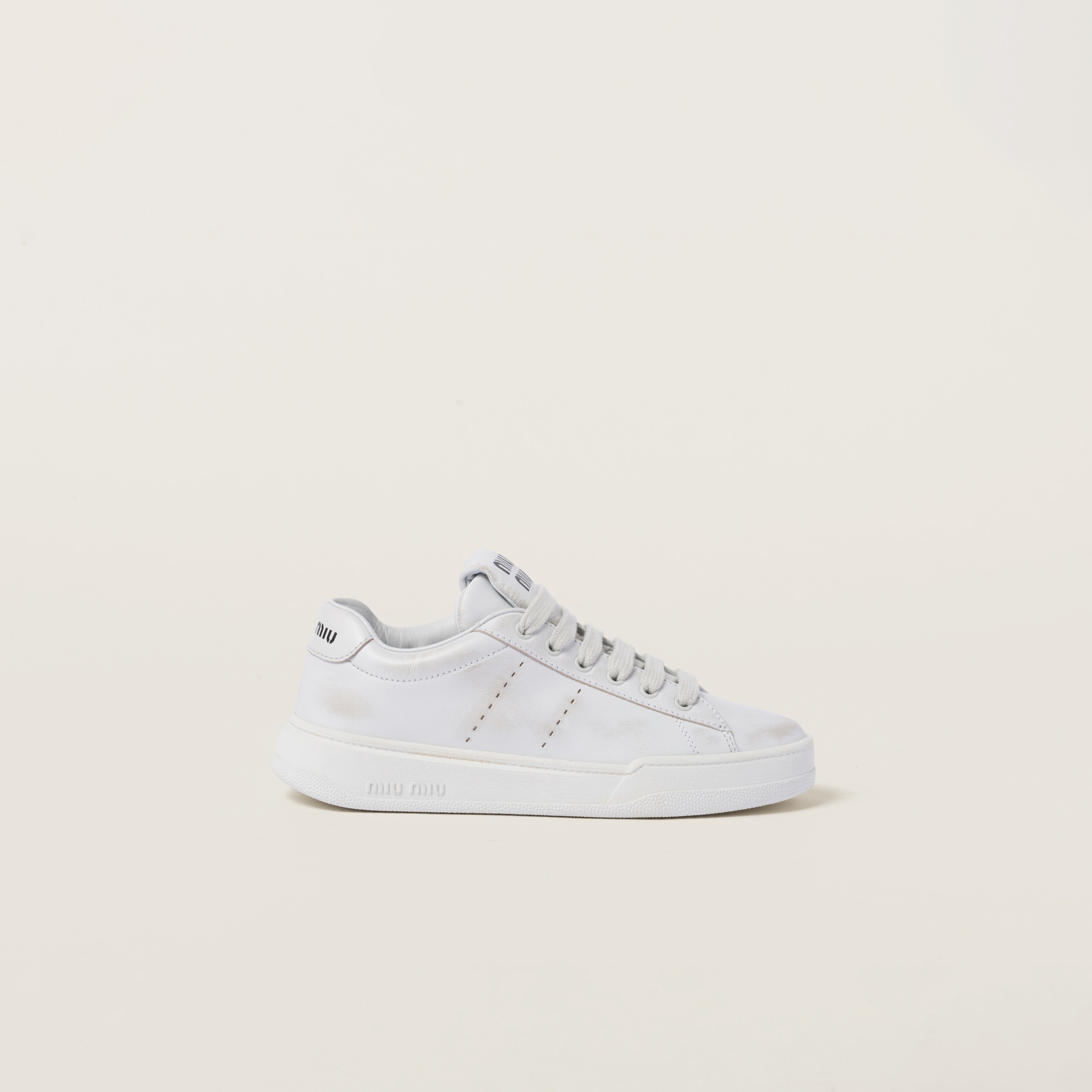 Miu Miu Bleached leather sneakers | REVERSIBLE