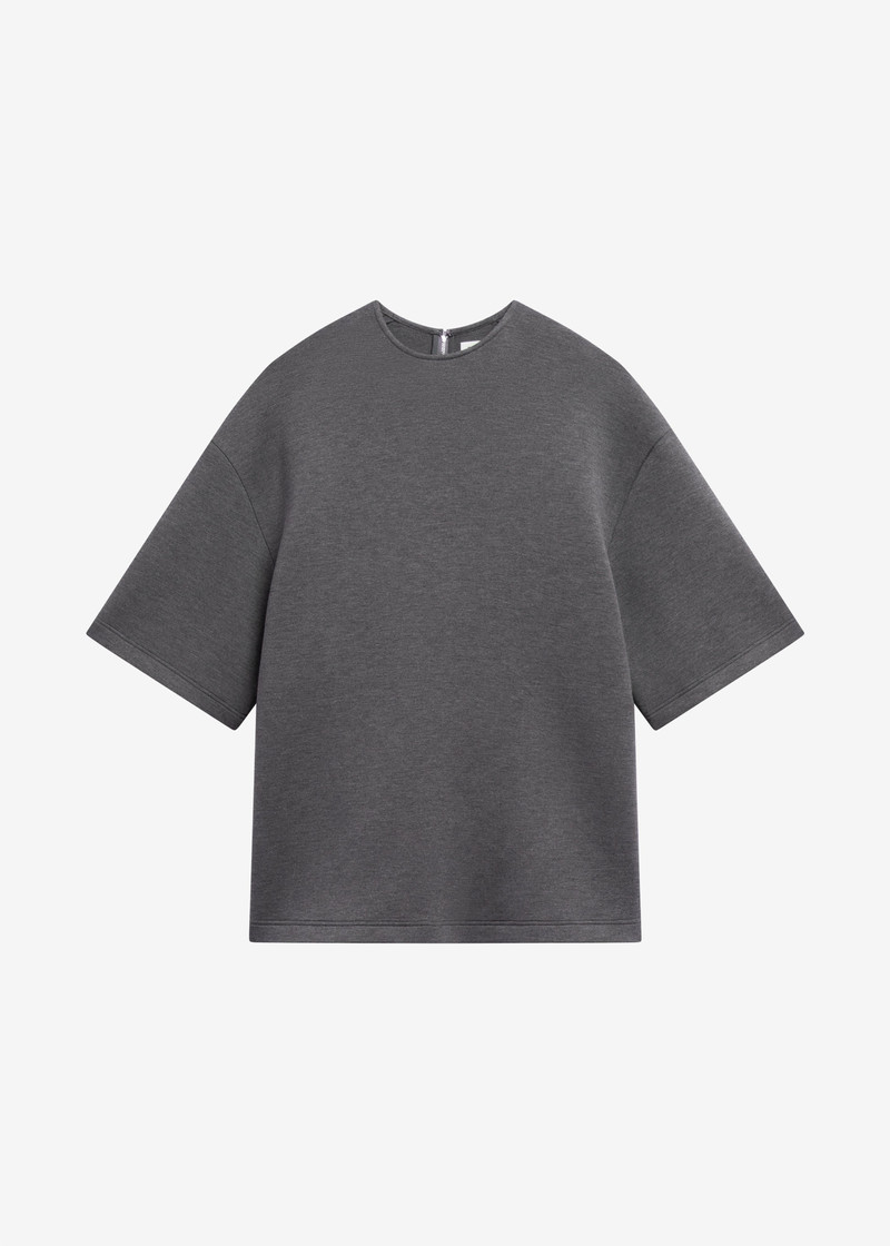 Delancey Neoprene Tee - Dark Grey 1
