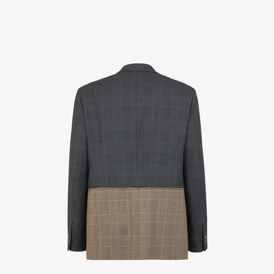 FENDI Multicolor Prince of Wales check blazer outlook