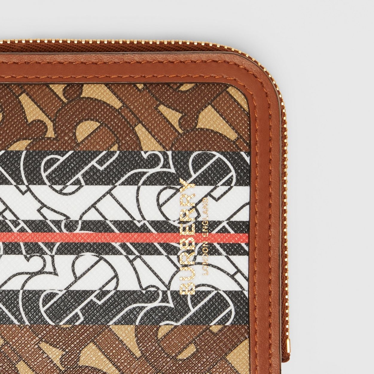 Monogram Stripe E-canvas and Leather Folding Wallet - 2