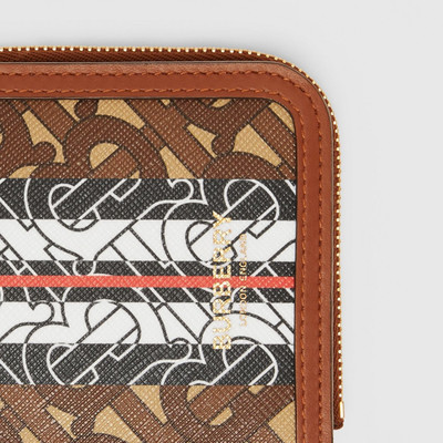 Burberry Monogram Stripe E-canvas and Leather Folding Wallet outlook