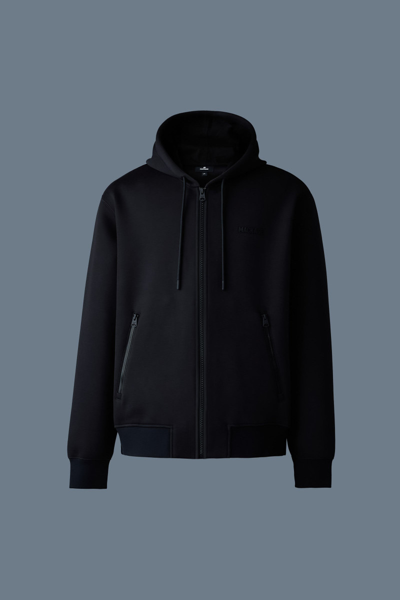 KRYSTOS Double-face Jersey zip-up hoodie 1
