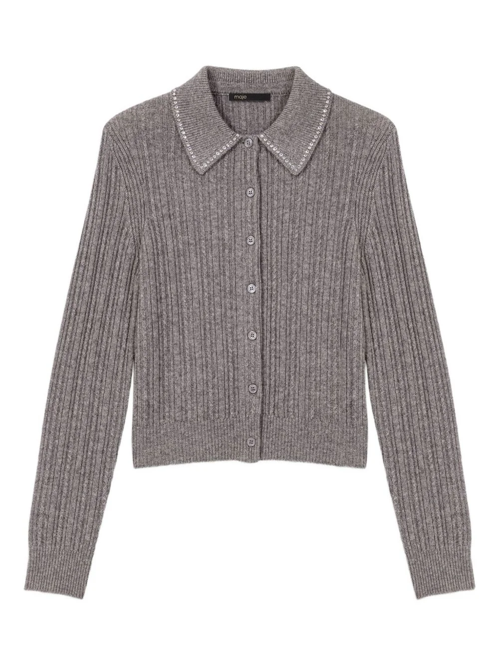 rhinestone-embellished cardigan - 1