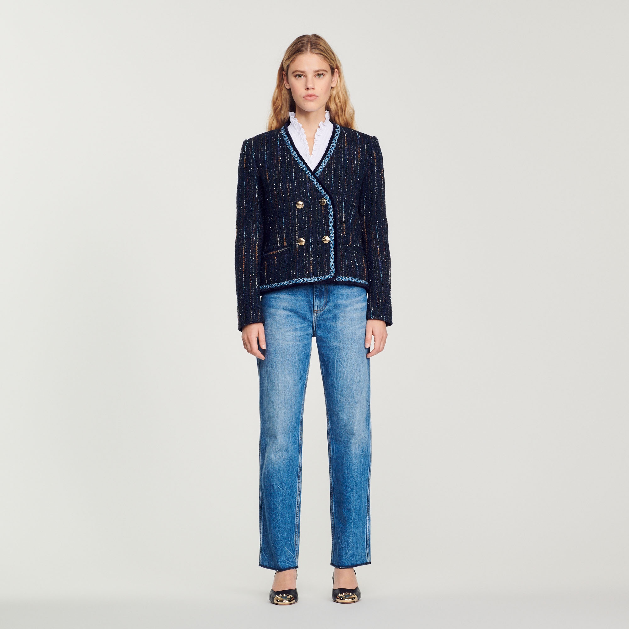 Tweed double-breasted jacket - 3