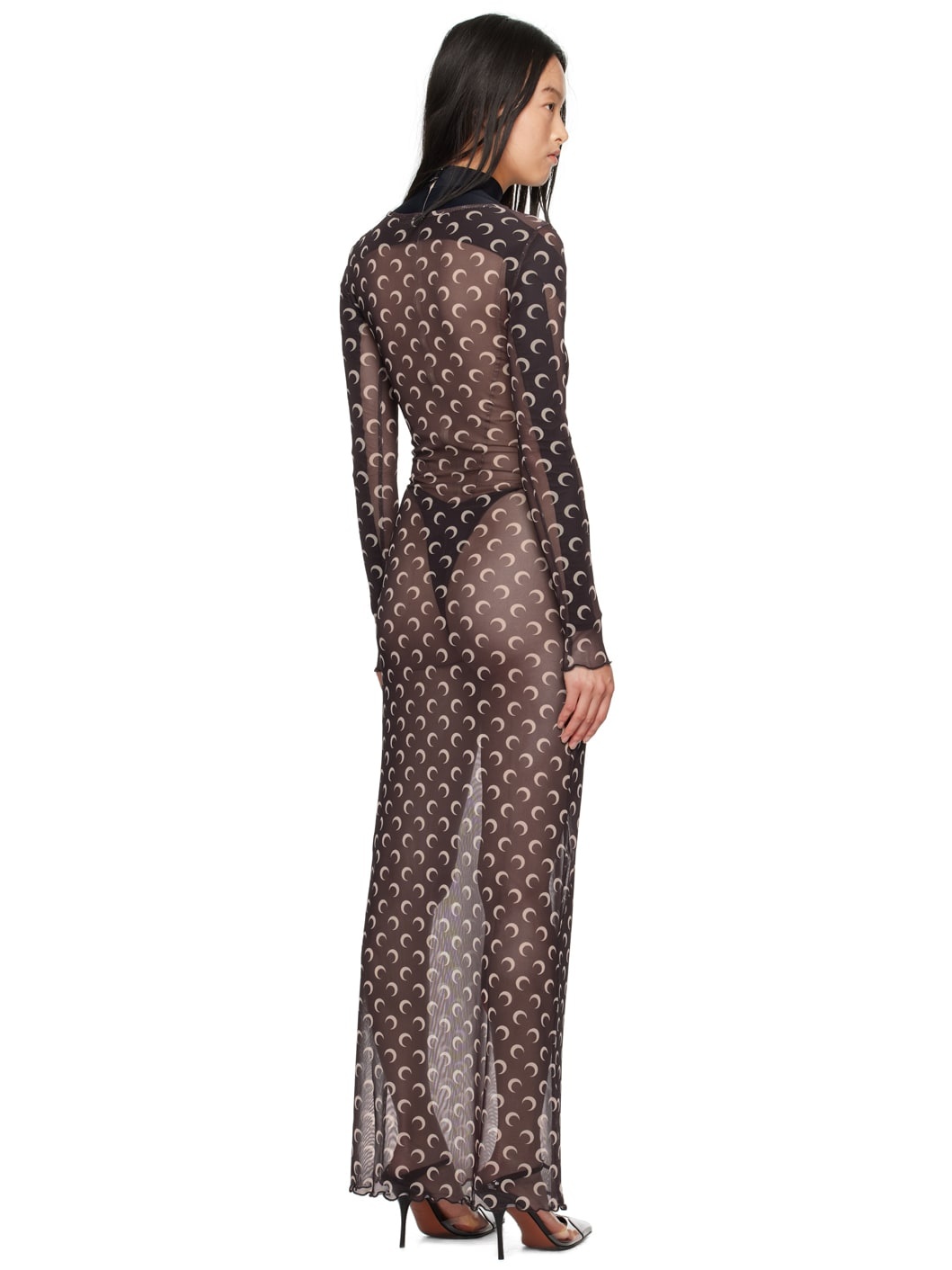 Brown All Over Moon Maxi Dress - 3