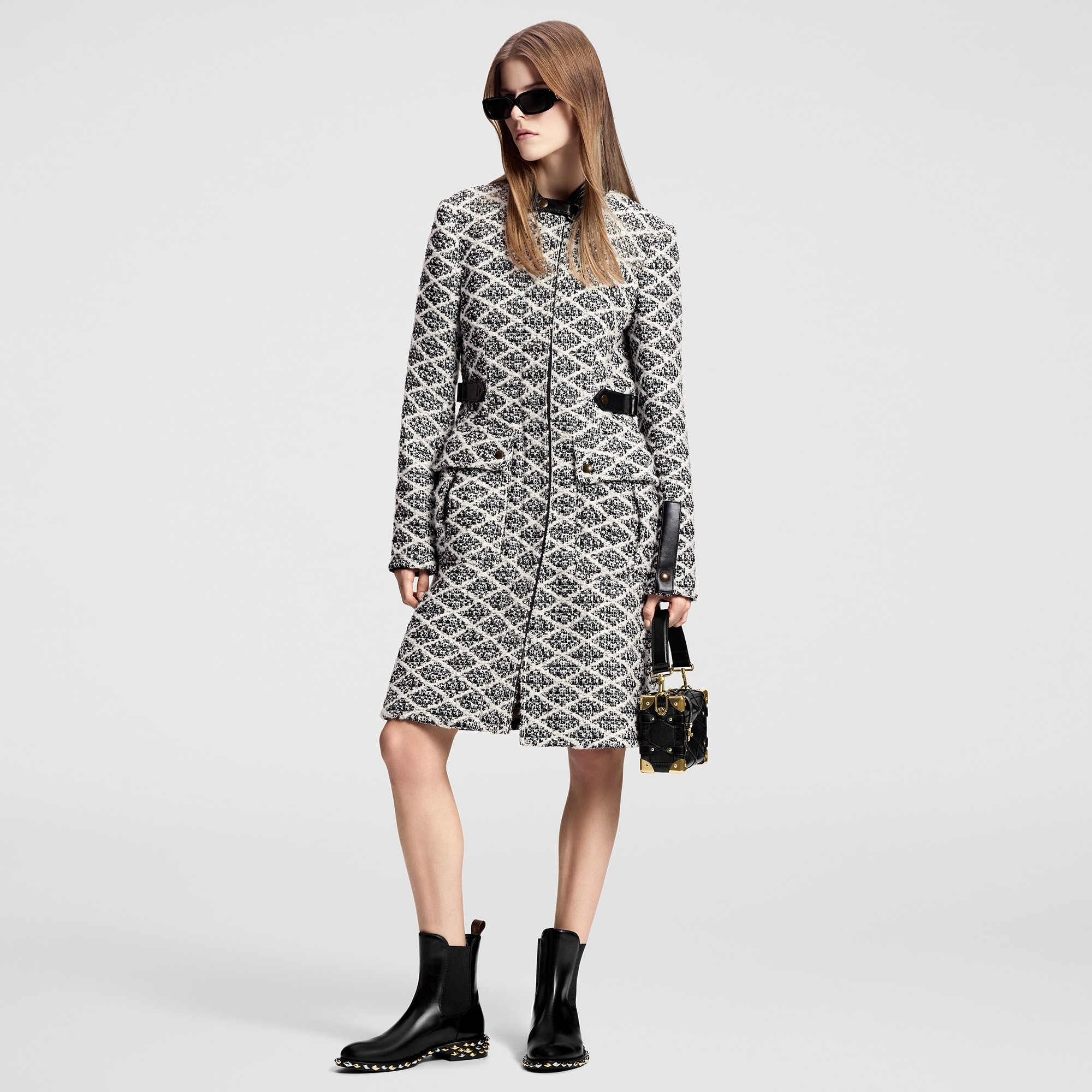 Malletage Tweed Coat - 4