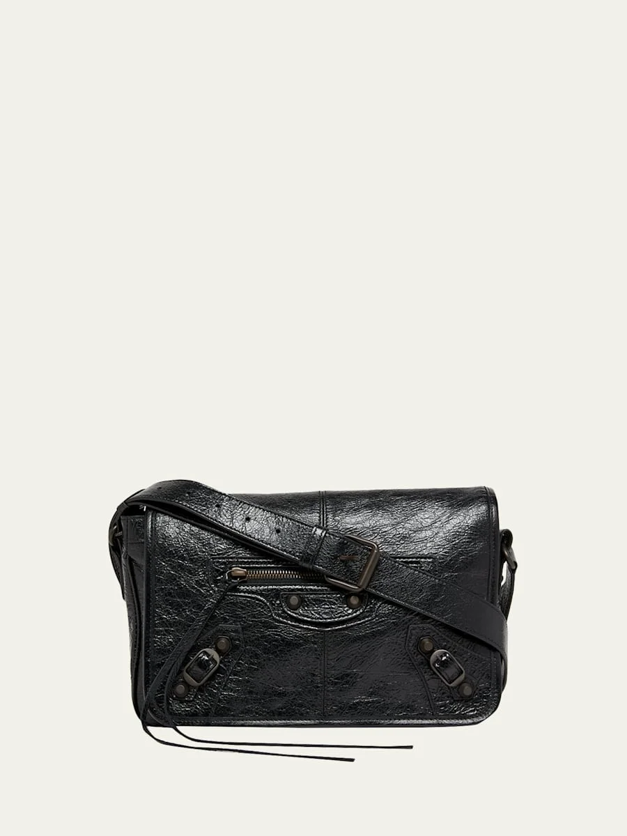 Men's Le City Flap Messenger Bag in Arena Lambskin - 1