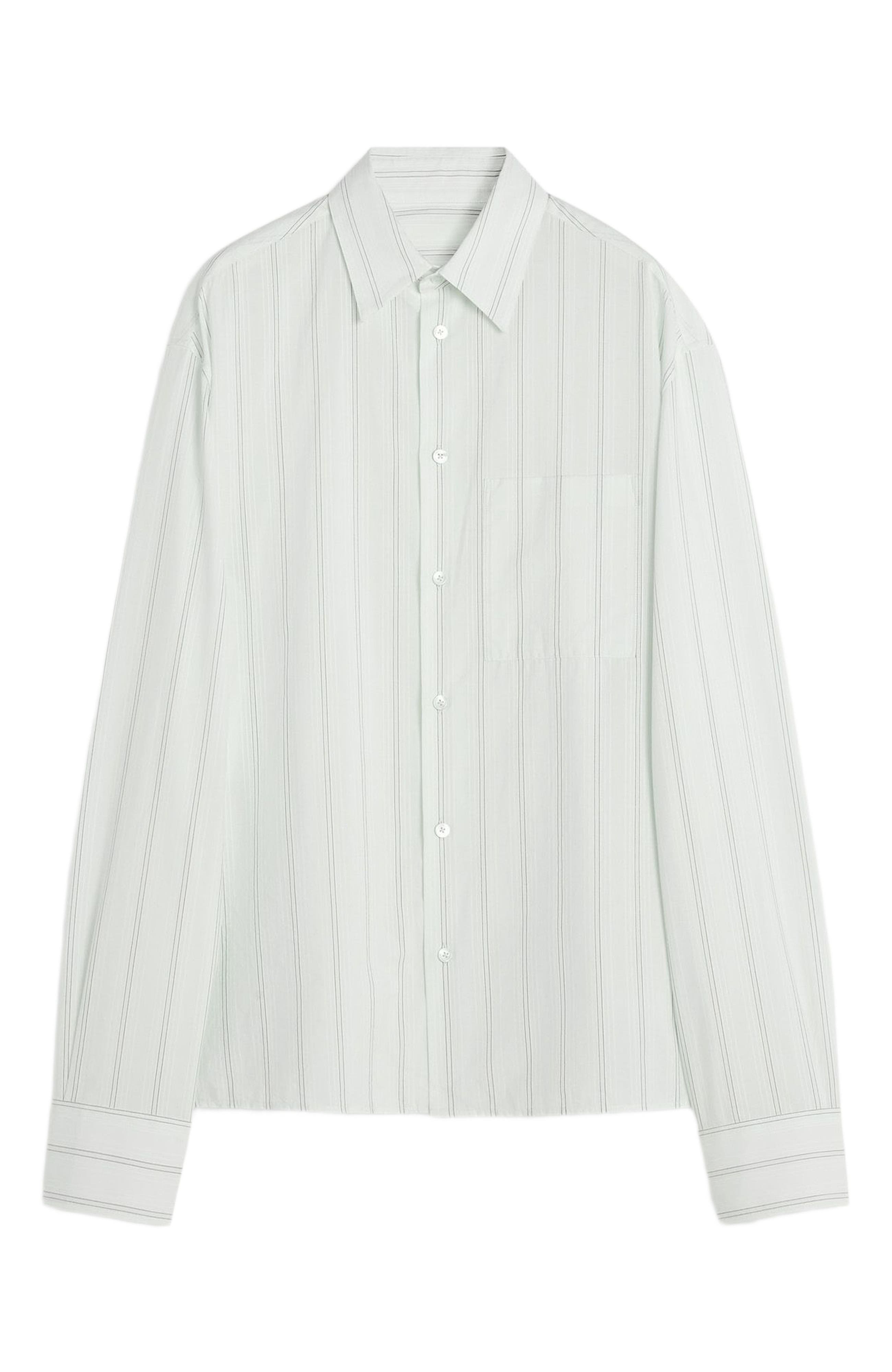 Lanvin STRAIGHT COTTON SHIRT in White/black at Nordstrom - 8