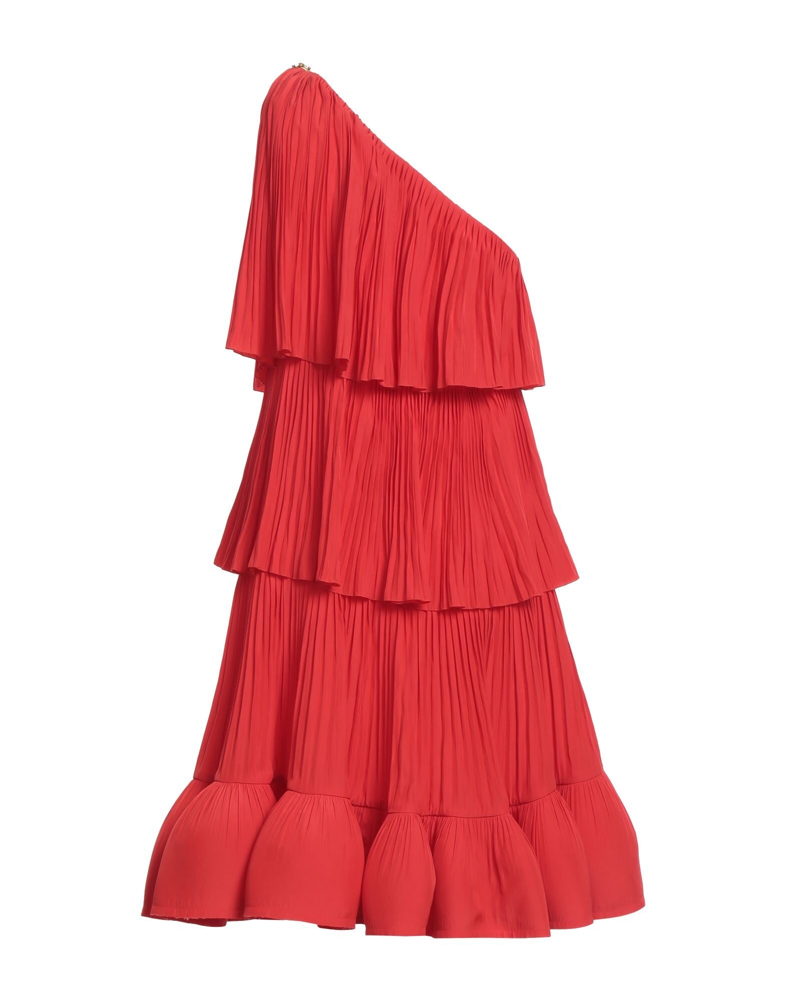 Red Women's One-shoulder Dress - 2