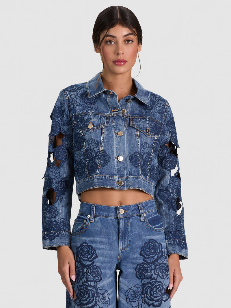CHLOE LASER-CUT DENIM JACKET 2