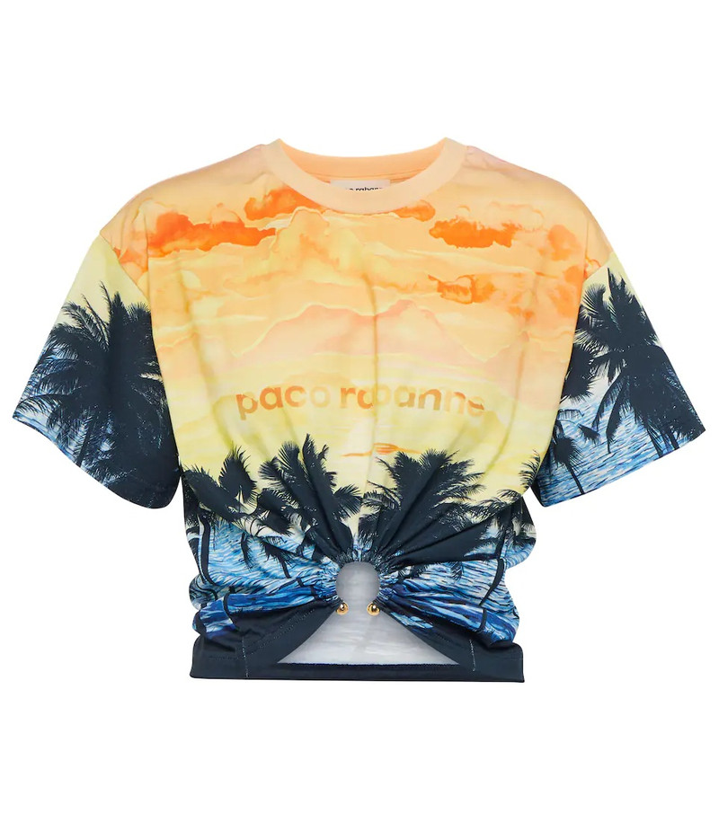 Printed cotton crop top 1