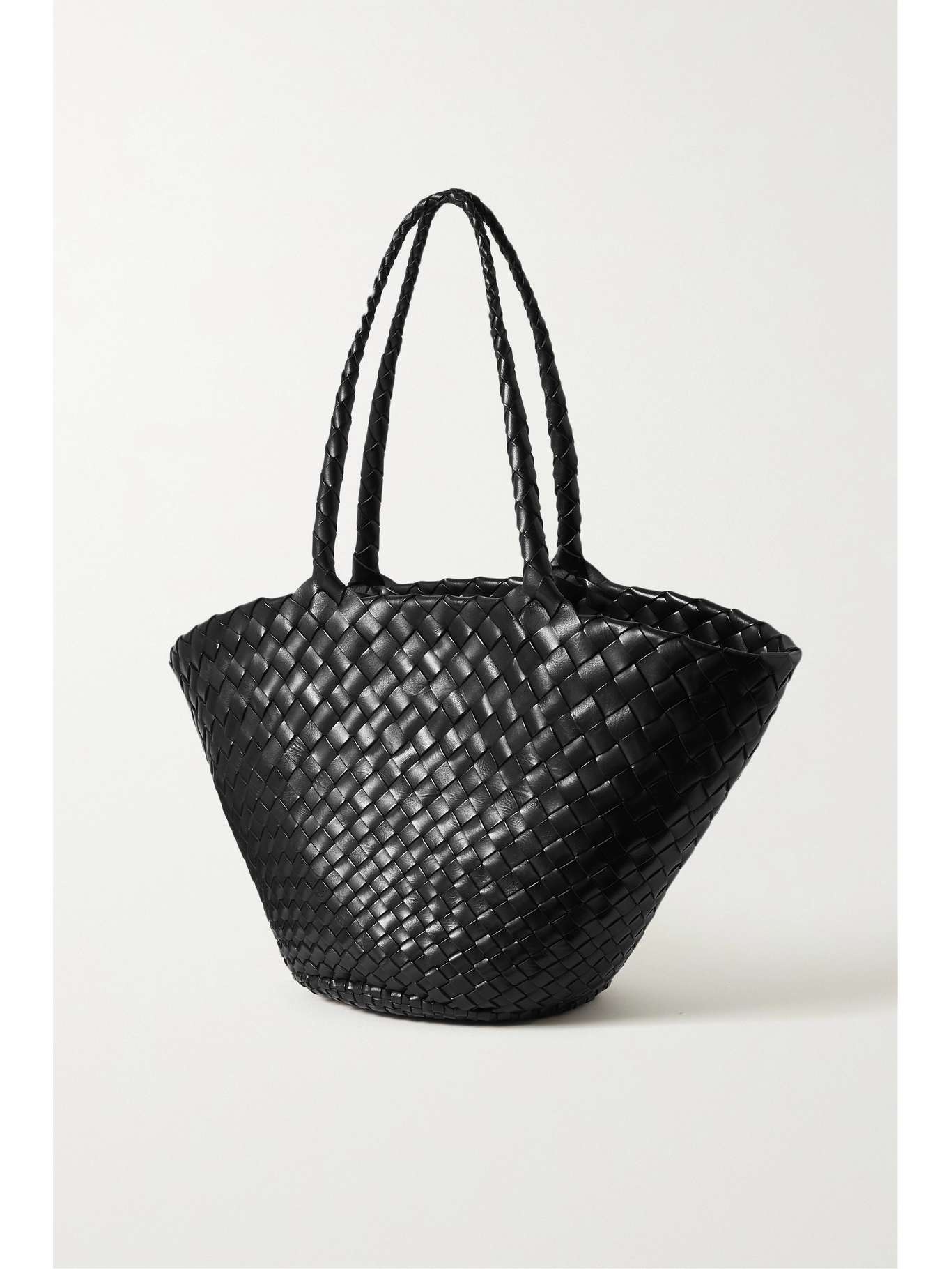 Egola woven leather tote Black - 3