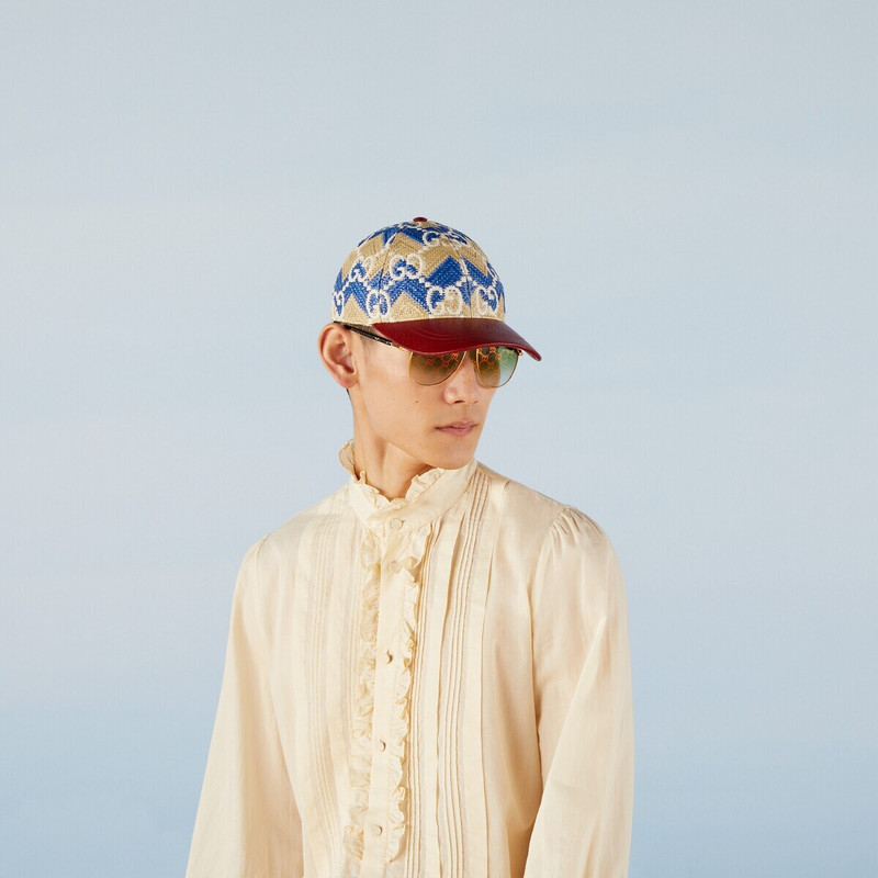 GG straw effect baseball hat 3