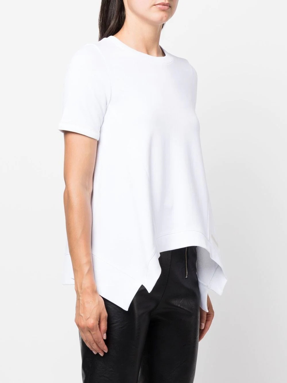 waterfall-hem T-shirt - 3