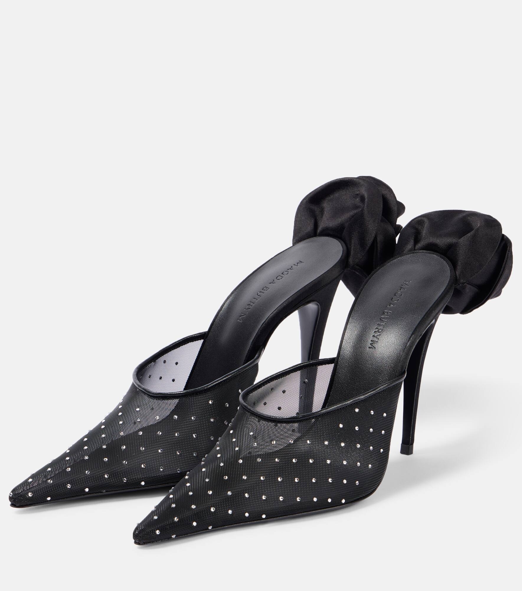 Crystal-embellished mesh pumps - 4