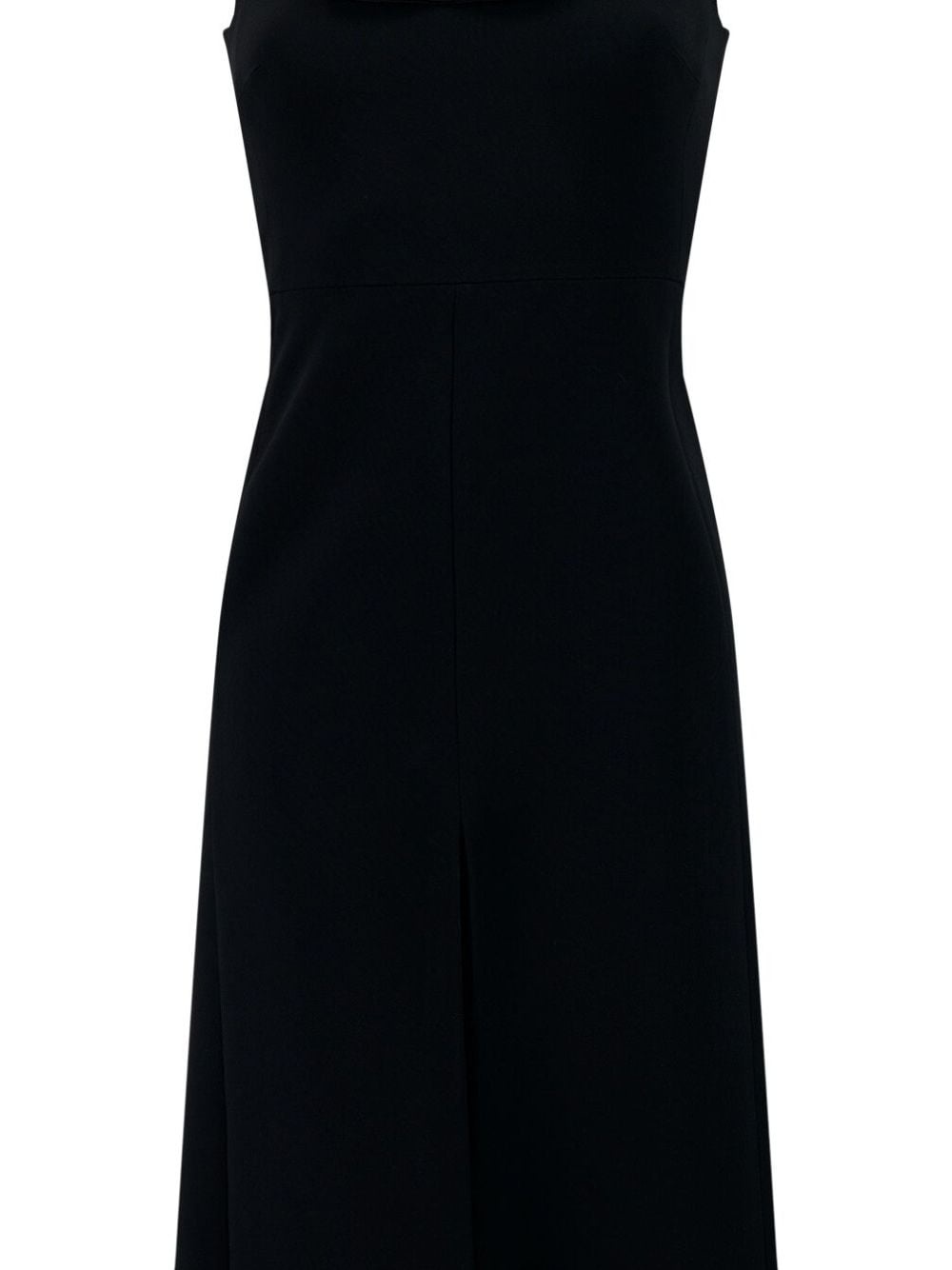 tulle-detail crepe midi dress - 2