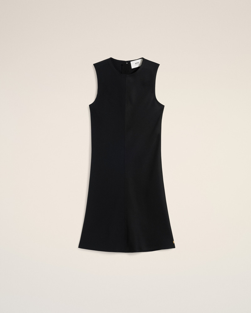 BLACK STRAIGHT SHORT DRESS - 1