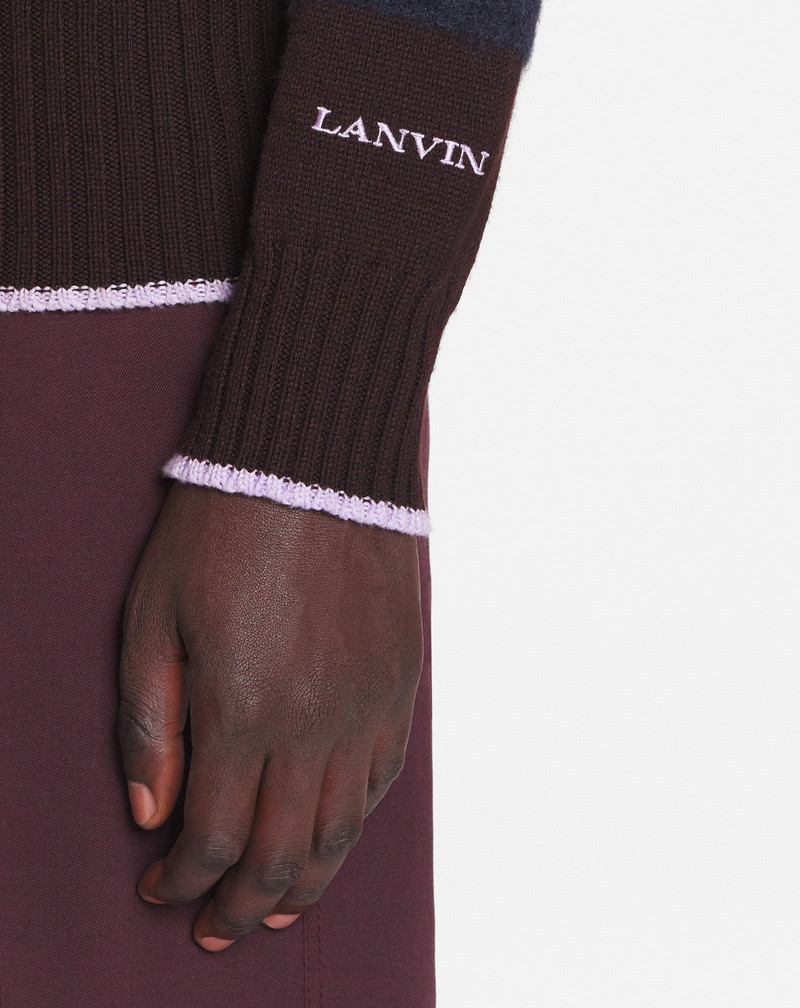 STRIPED MOCK TURTLENECK SWEATER 6