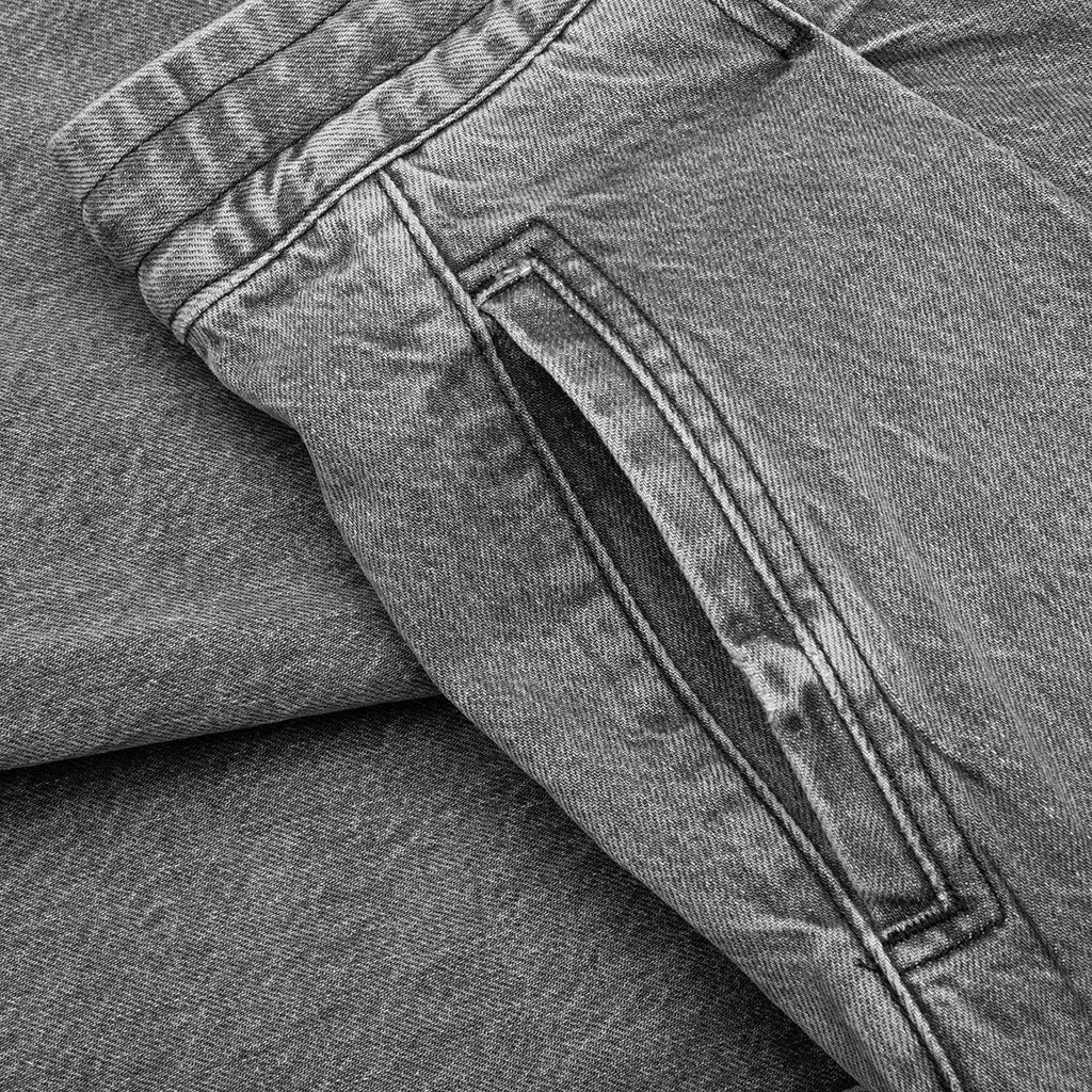 WASHED PLEATED CARGO SHORTS - GREY WASH - 4
