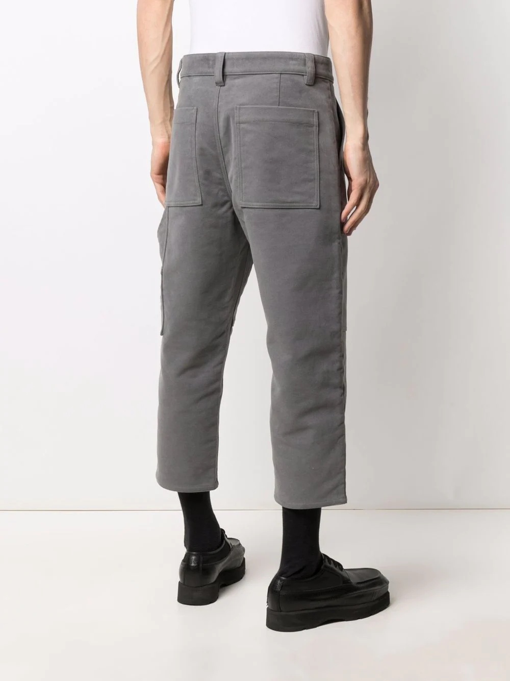 cropped straight-leg trousers - 4