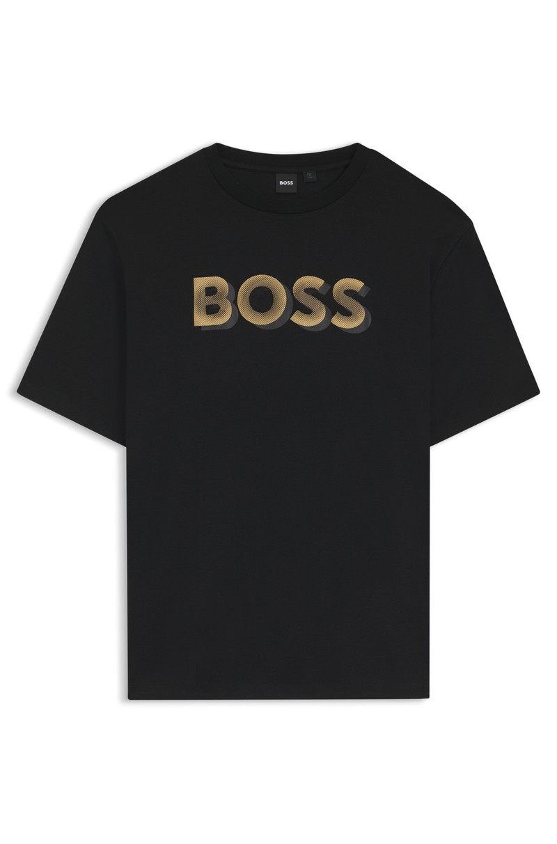 MERCERIZED-COTTON T-SHIRT WITH LOGO ARTWORK 1