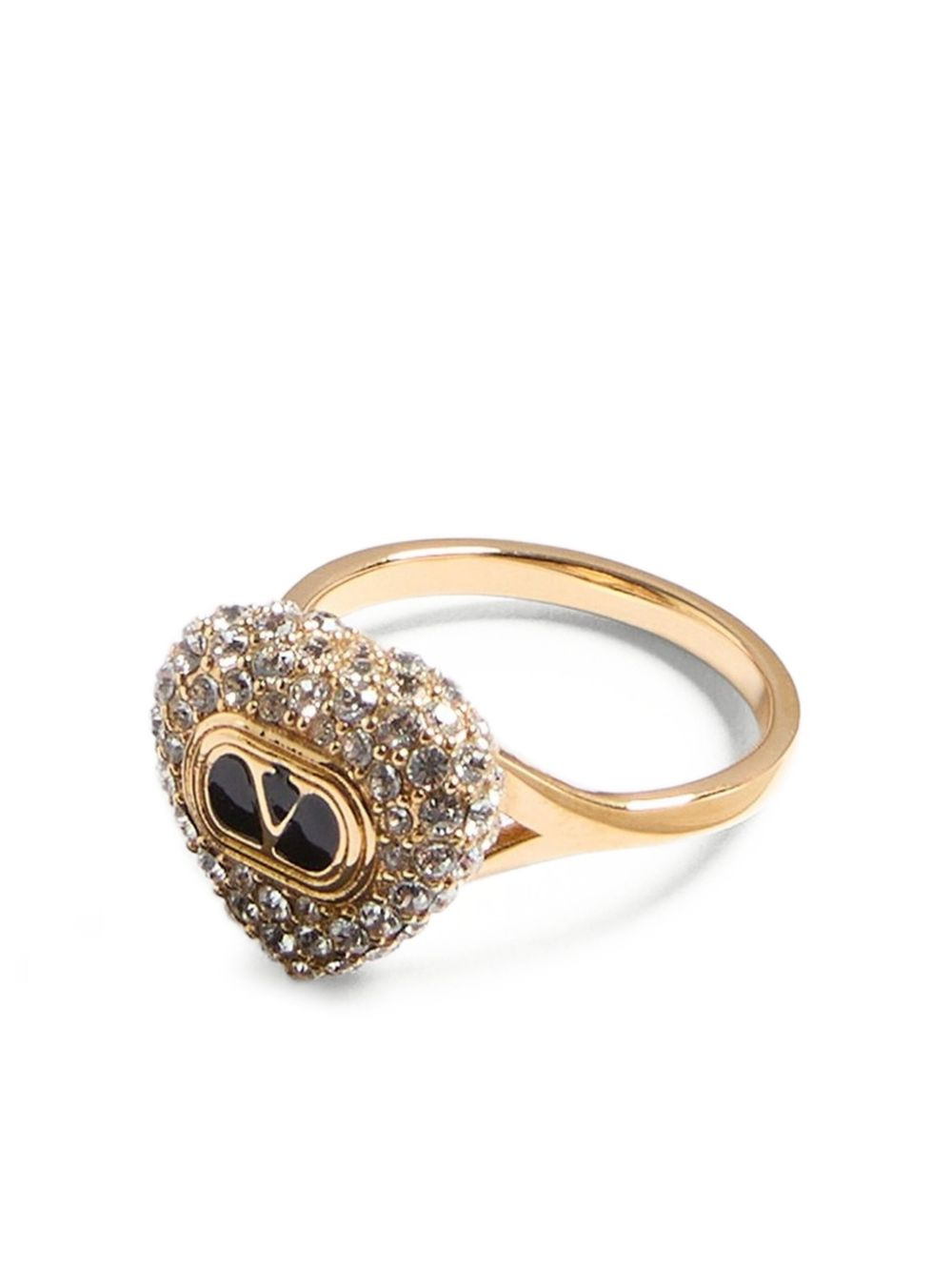 Coeur Royal crystal-embellished heart ring - 3
