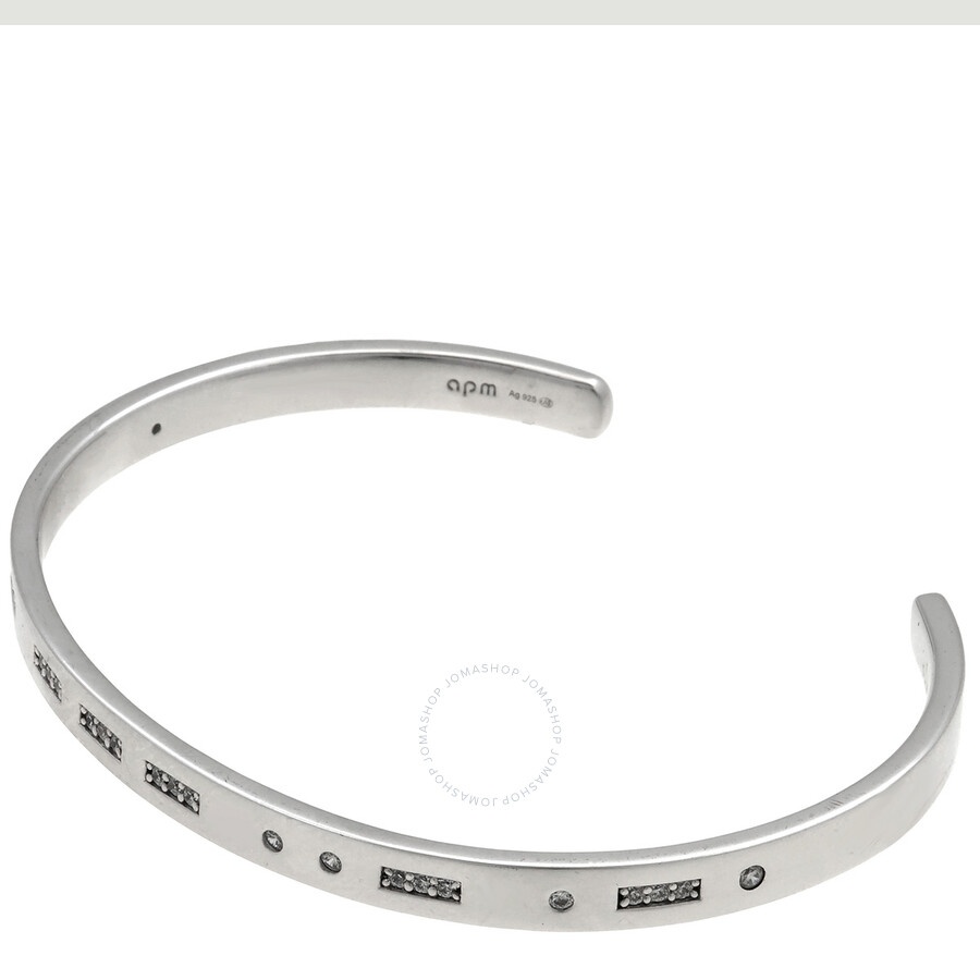 Apm Monaco - APM Monaco Amour Morse Code Pave Cuff Bracelet - 2