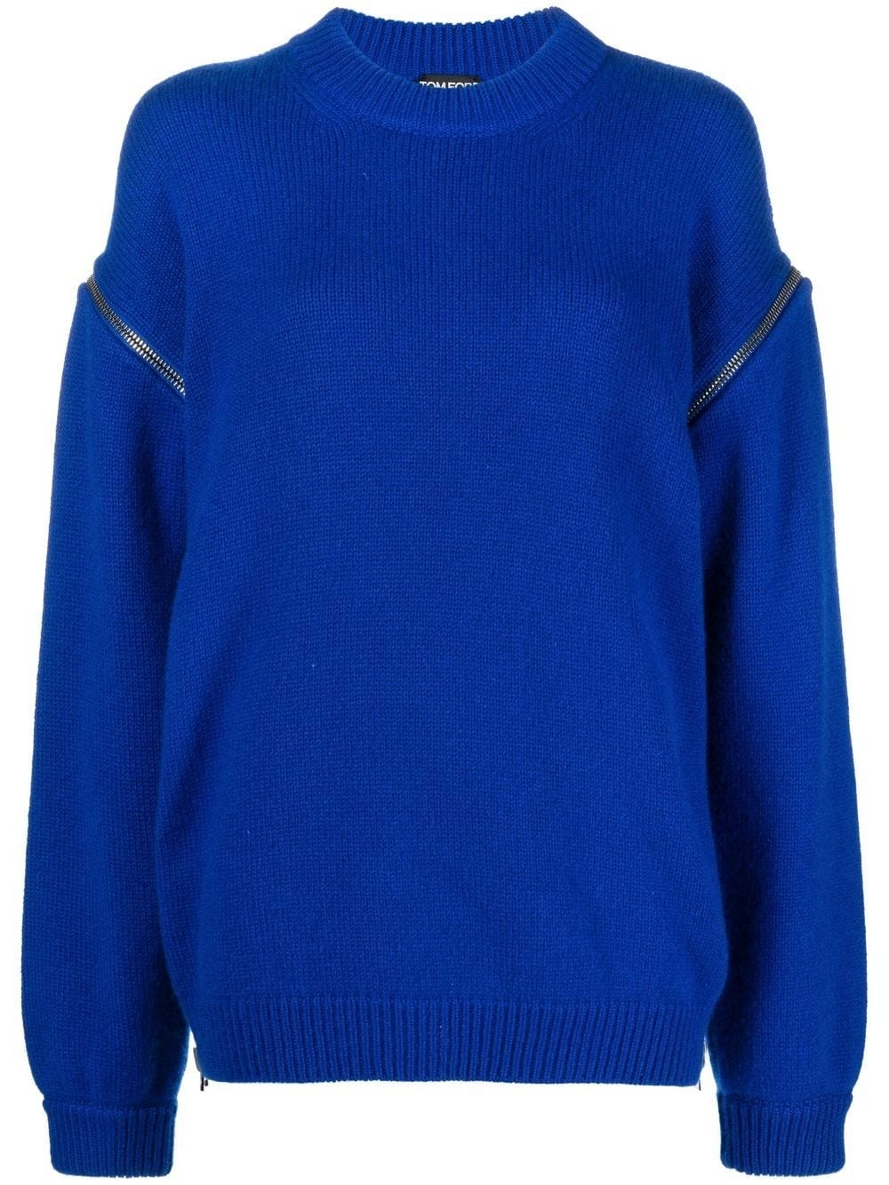 zip-shoulder cashmere jumper - 1