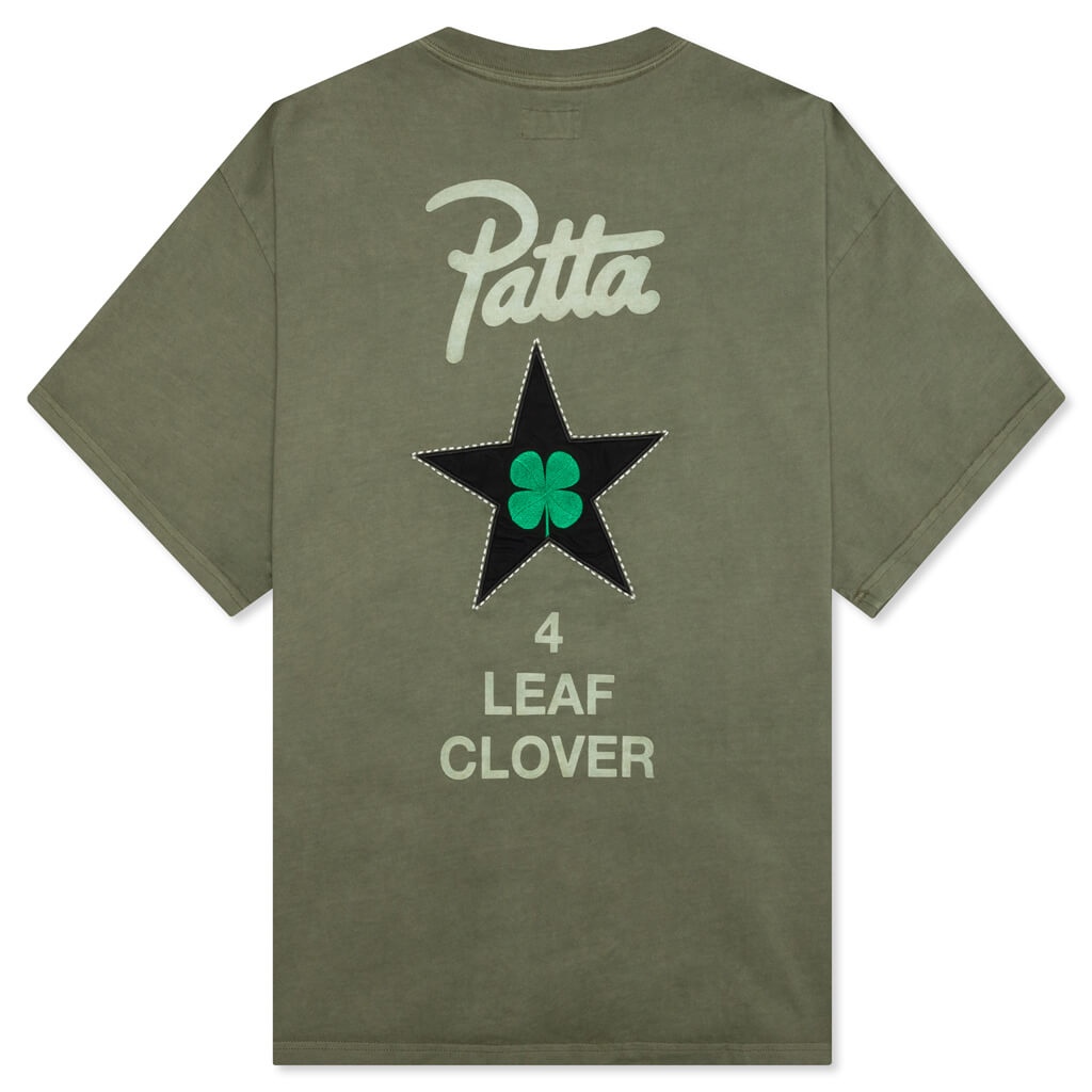 CONVERSE X PATTA FOUR-LEAF CLOVER SHORT SLEEVE T-SHIRT  - BURNT OLIVE - 2